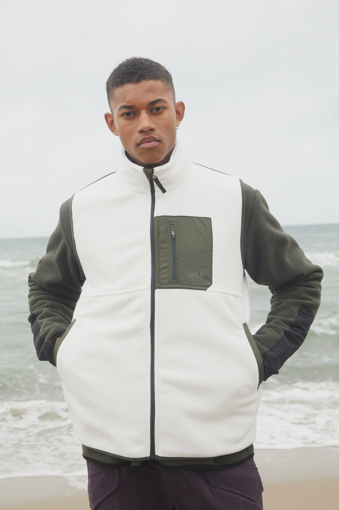 ARKK Apparel ARKK Essential Fleece Jacket | Marshmallow Dark Army Fleece Jacket